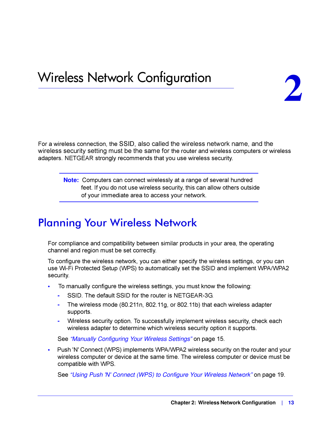 NETGEAR MBRN3000-100NAS user manual Wireless Network Configuration, Planning Your Wireless Network 