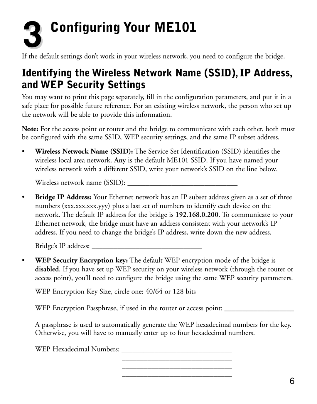 NETGEAR manual Configuring Your ME101 