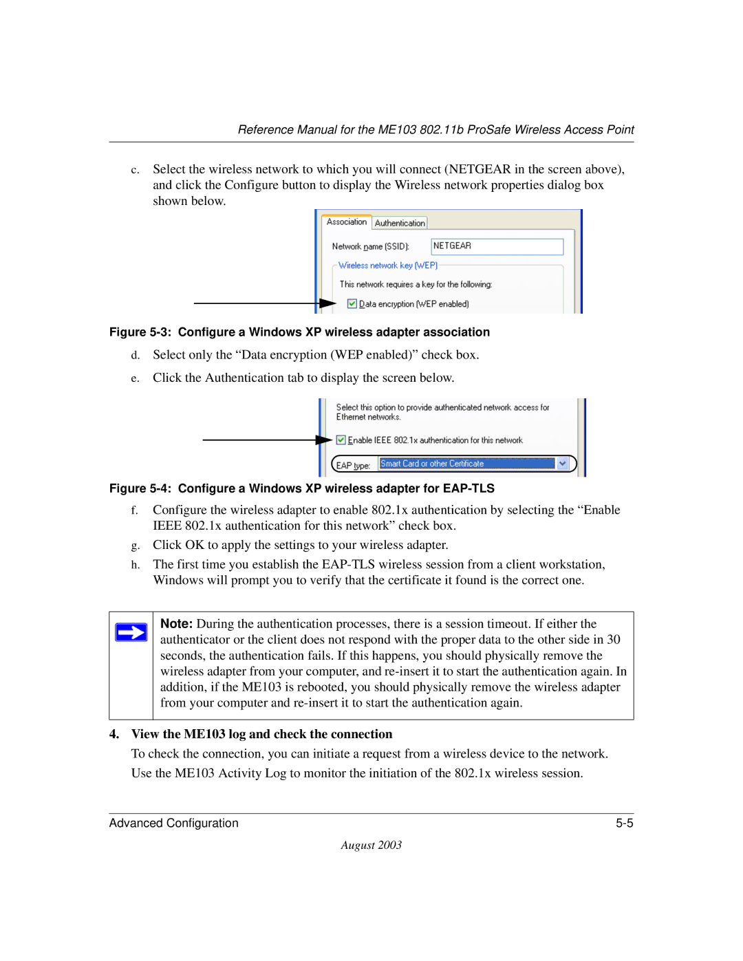 NETGEAR manual View the ME103 log and check the connection 