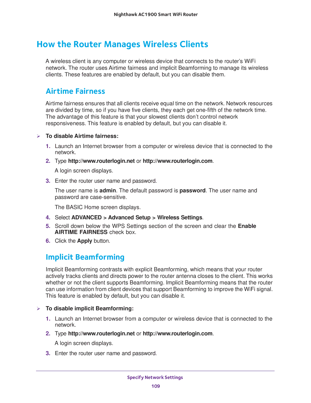 NETGEAR Model R7000 user manual How the Router Manages Wireless Clients, Airtime Fairness, Implicit Beamforming 