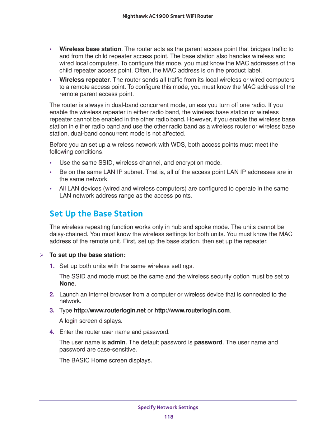 NETGEAR Model R7000 user manual Set Up the Base Station,  To set up the base station 