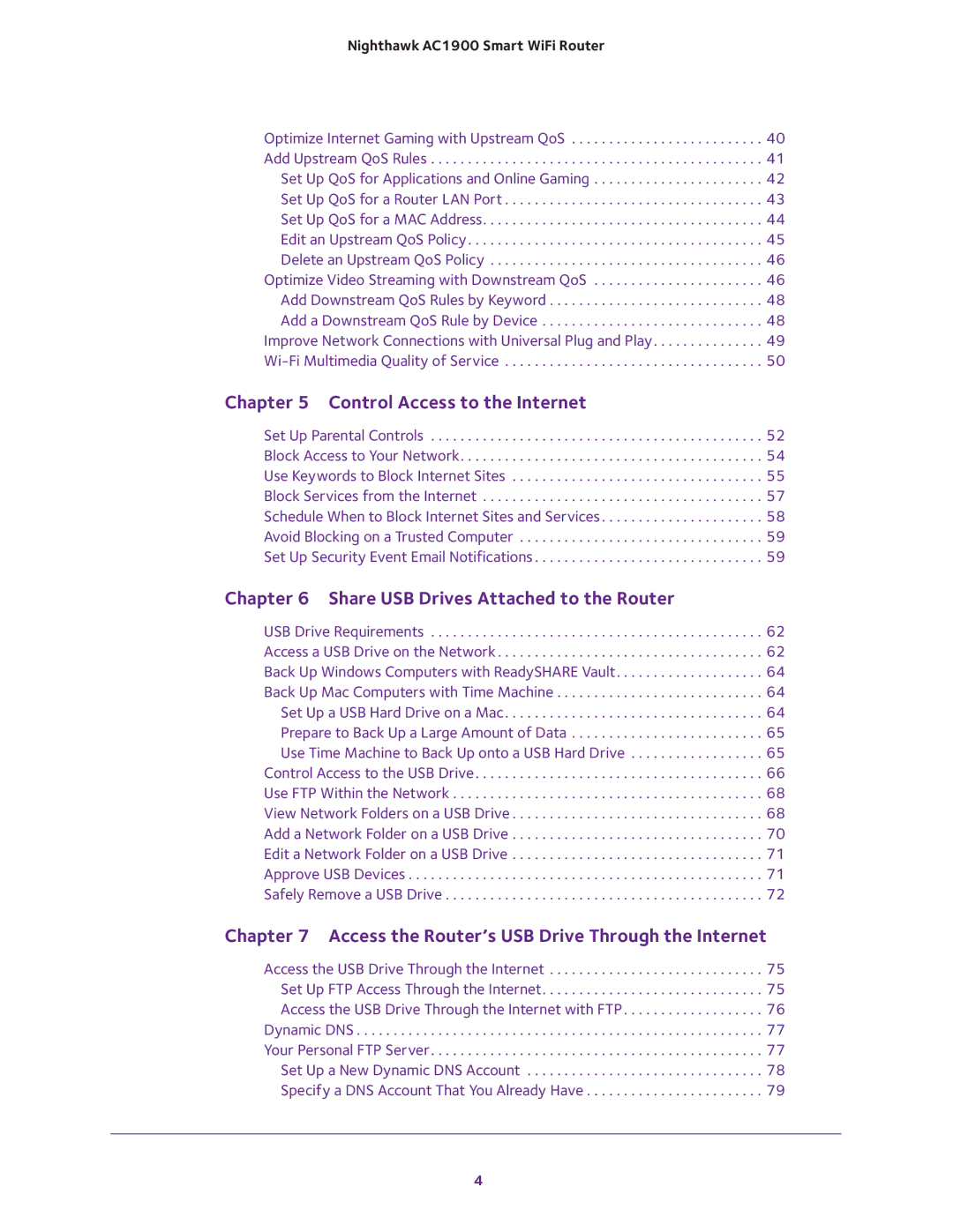 NETGEAR Model R7000 user manual Control Access to the Internet 