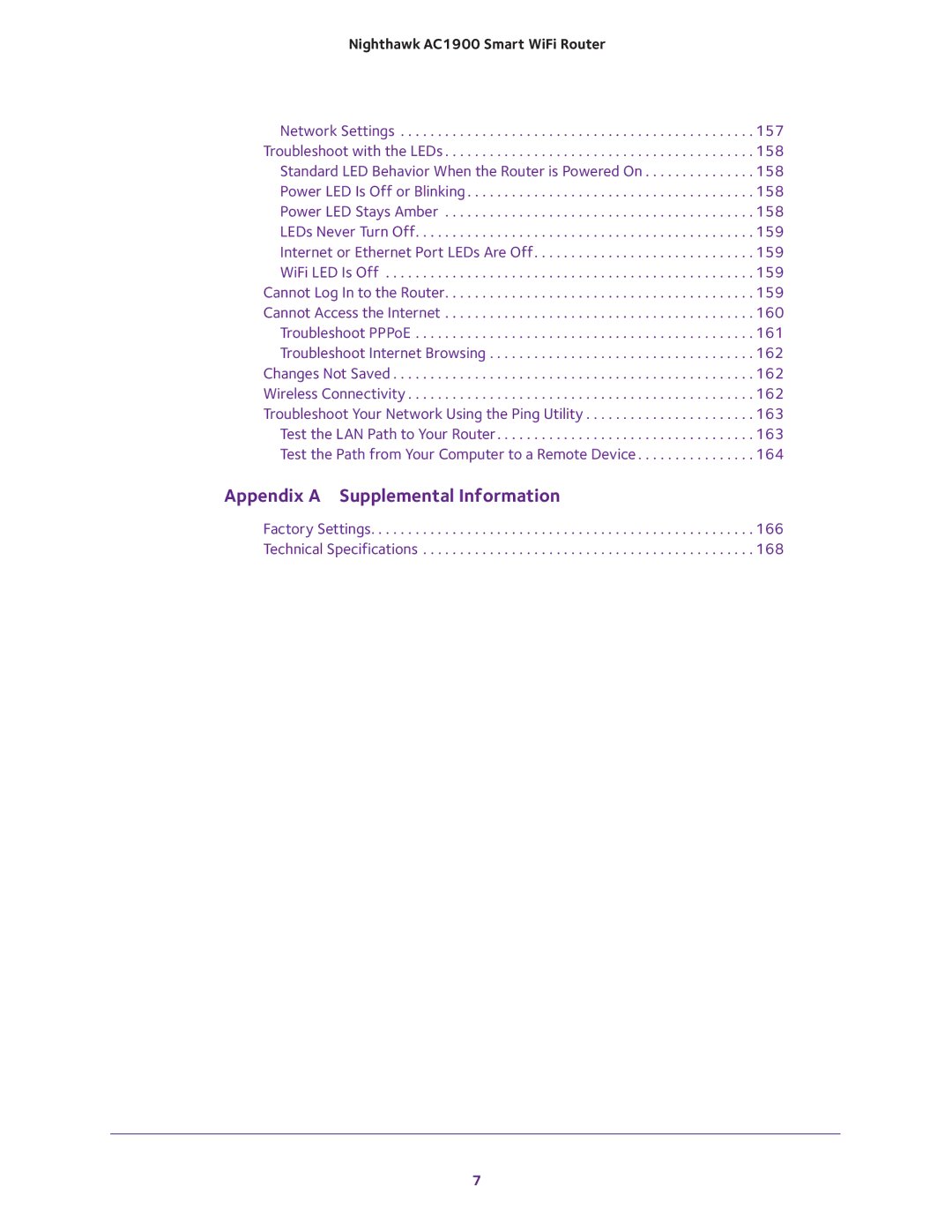 NETGEAR Model R7000 user manual Appendix a Supplemental Information 