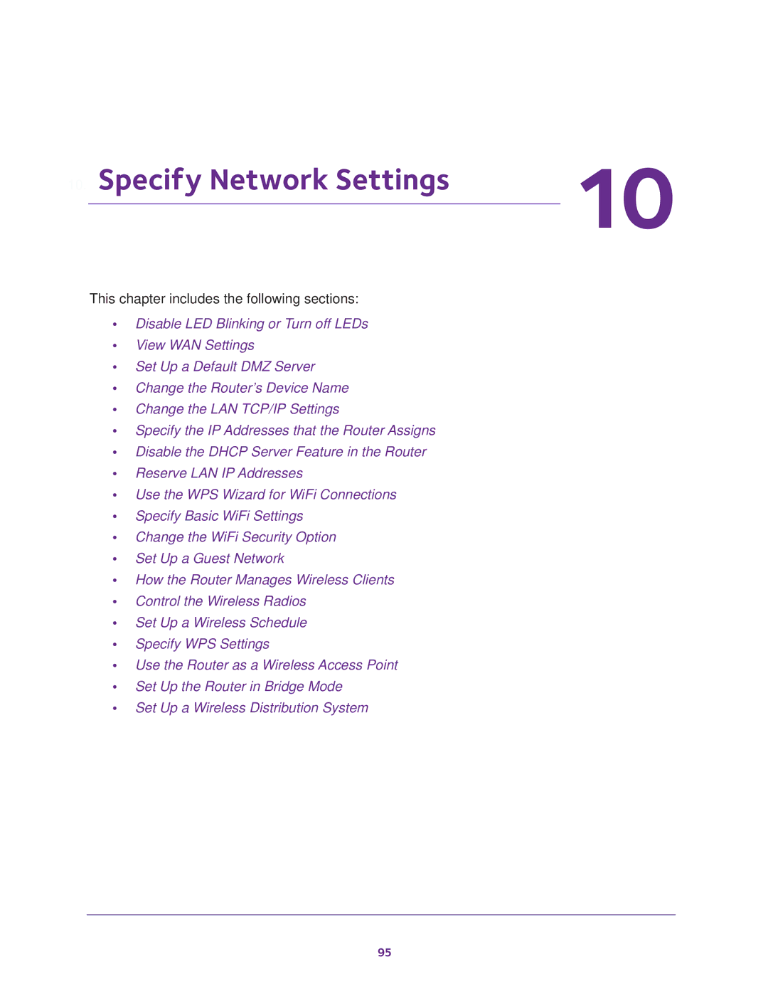 NETGEAR Model R7000 user manual Specify Network Settings 