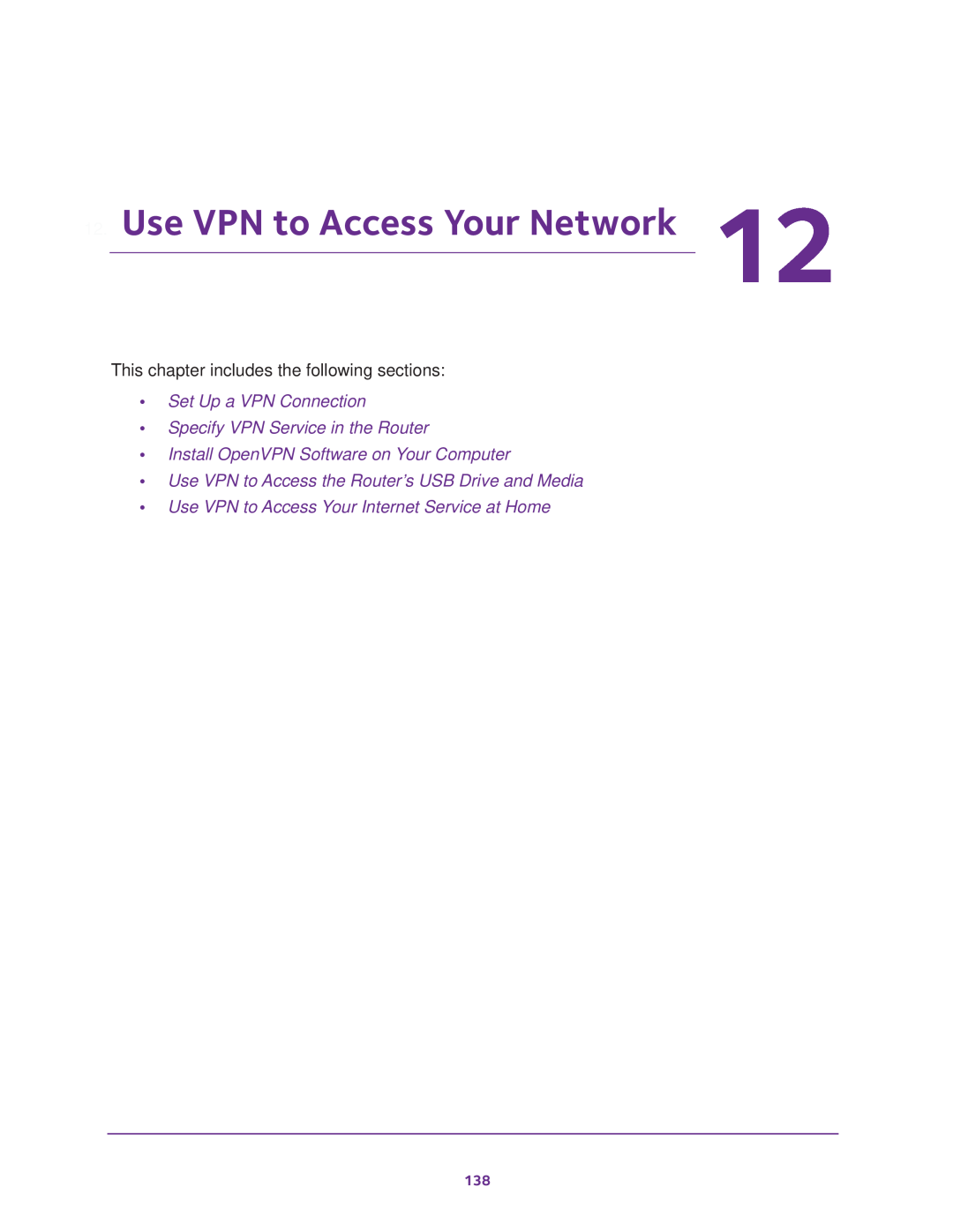 NETGEAR Model R7000 user manual Use VPN to Access Your Network, Set Up a VPN Connection Specify VPN Service in the Router 