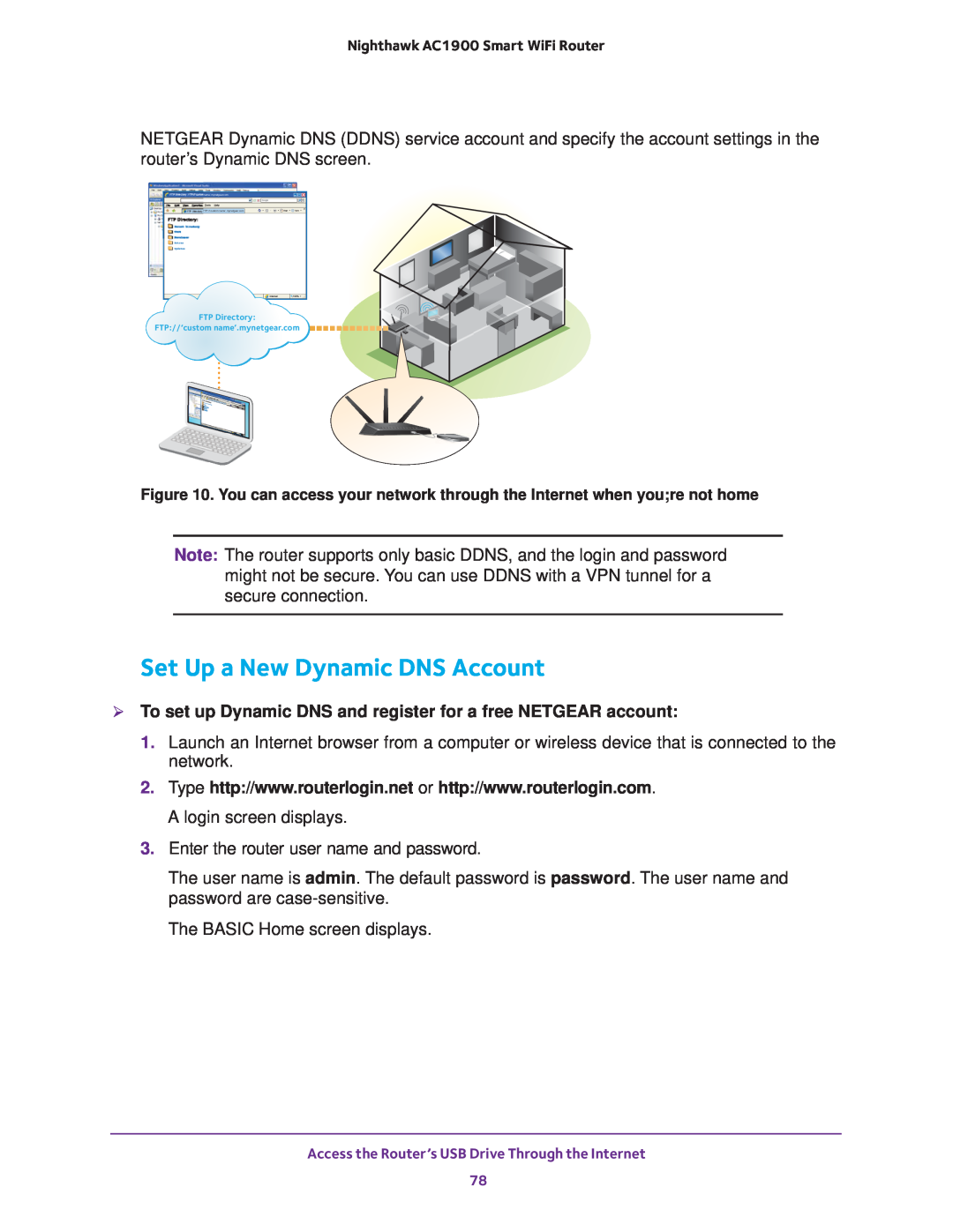 NETGEAR Model R7000 Set Up a New Dynamic DNS Account,  To set up Dynamic DNS and register for a free NETGEAR account 
