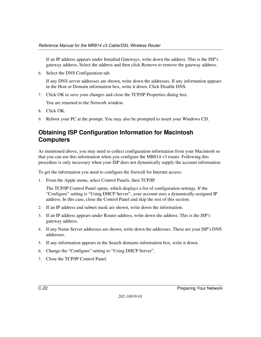 NETGEAR manual Reference Manual for the MR814 v3 Cable/DSL Wireless Router 