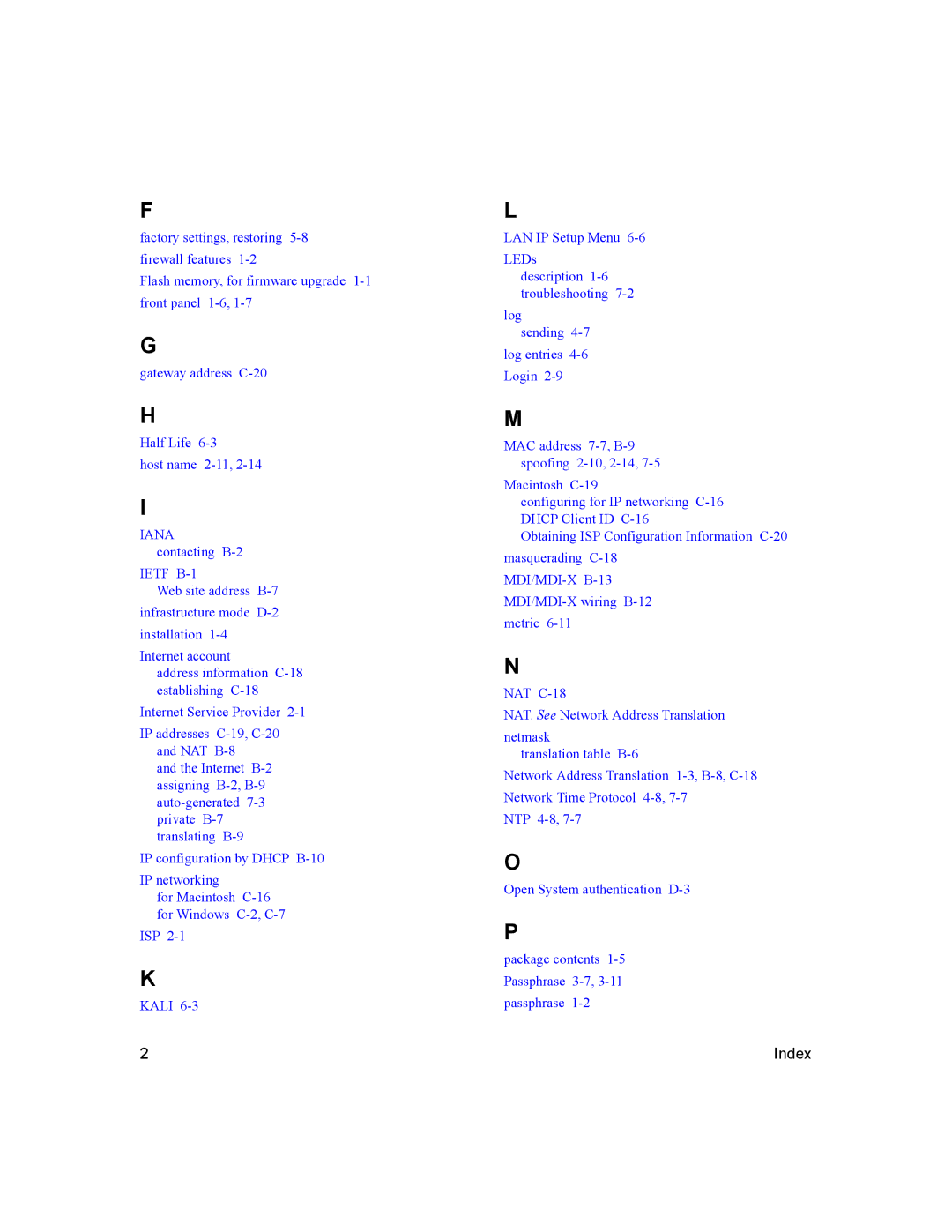 NETGEAR MR814v2 manual Ietf B-1 