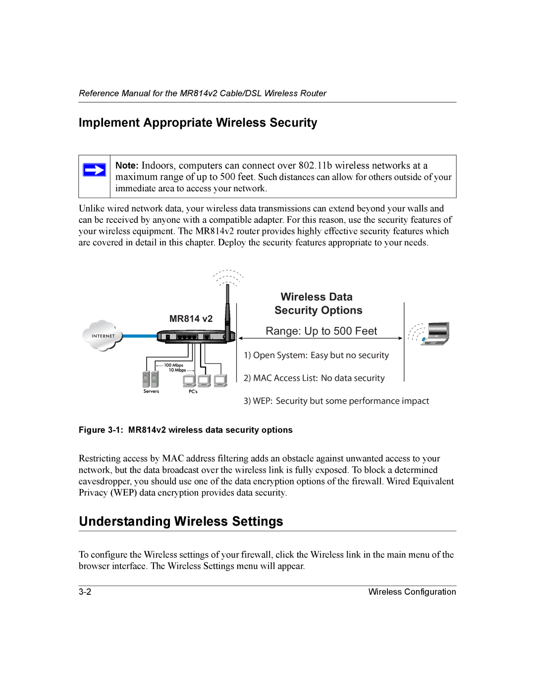 NETGEAR MR814v2 manual Understanding Wireless Settings, Implement Appropriate Wireless Security 