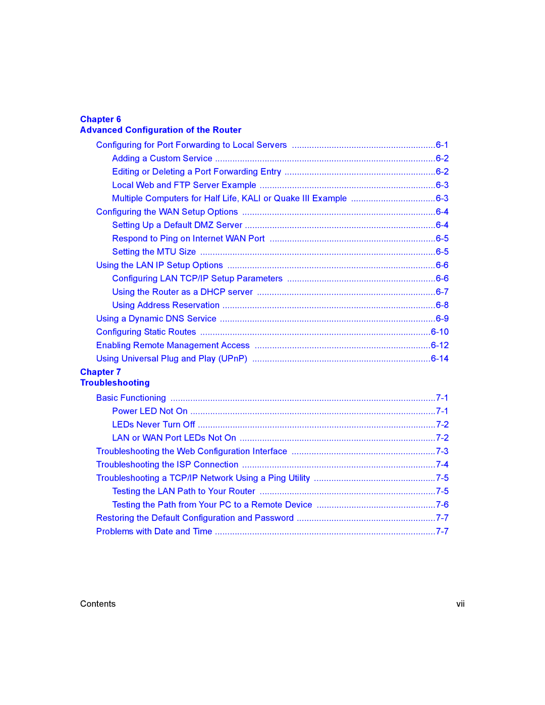 NETGEAR MR814v2 manual Chapter Advanced Configuration of the Router 