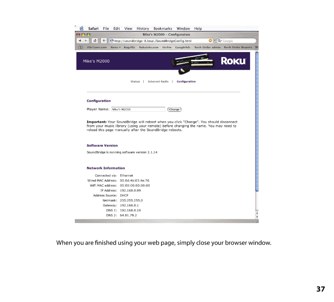 NETGEAR Music Player manual 