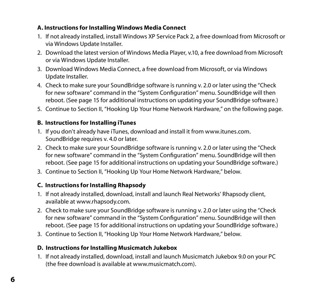 NETGEAR Music Player manual Instructions for Installing Windows Media Connect 