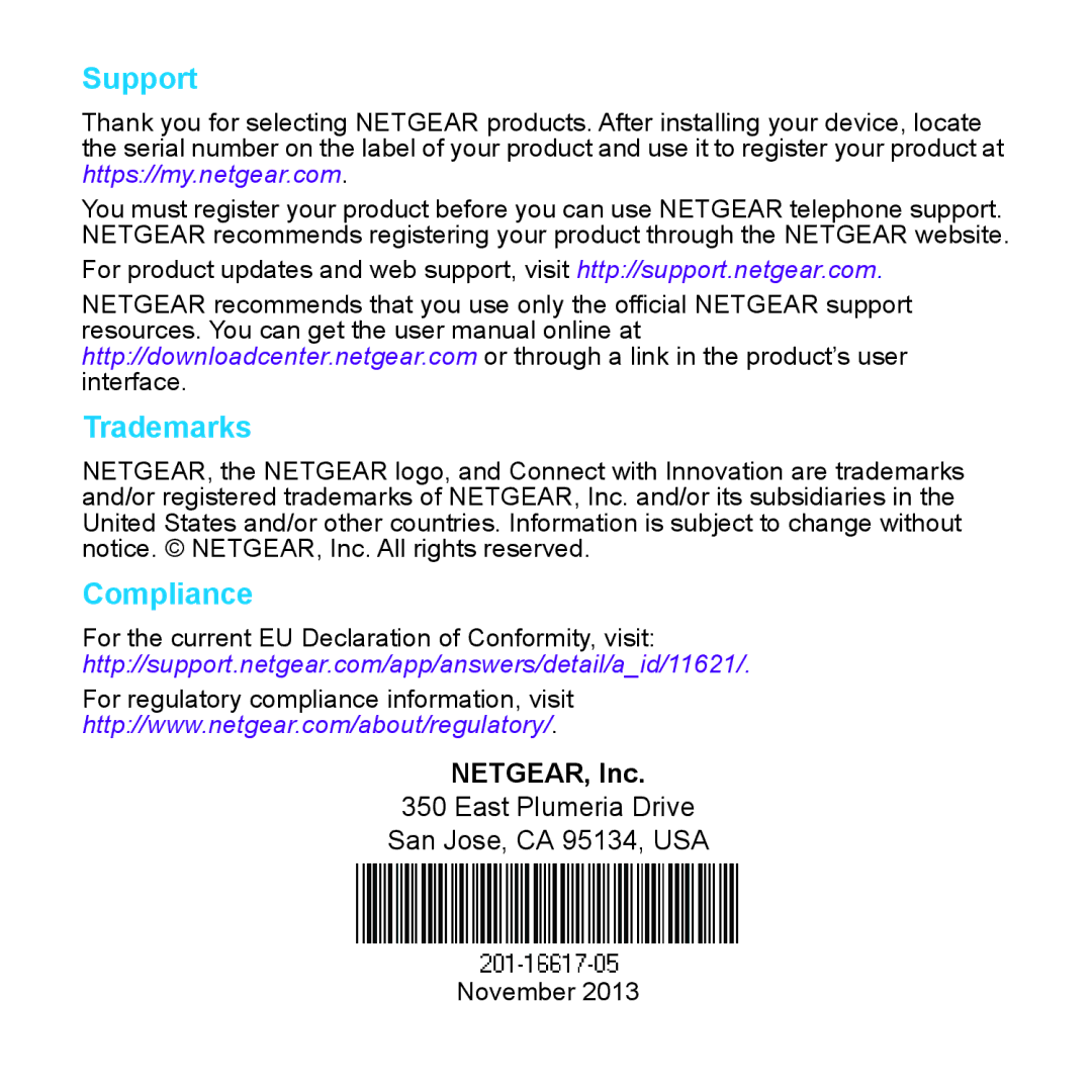 NETGEAR N150, DGN1000v3 manual Support 