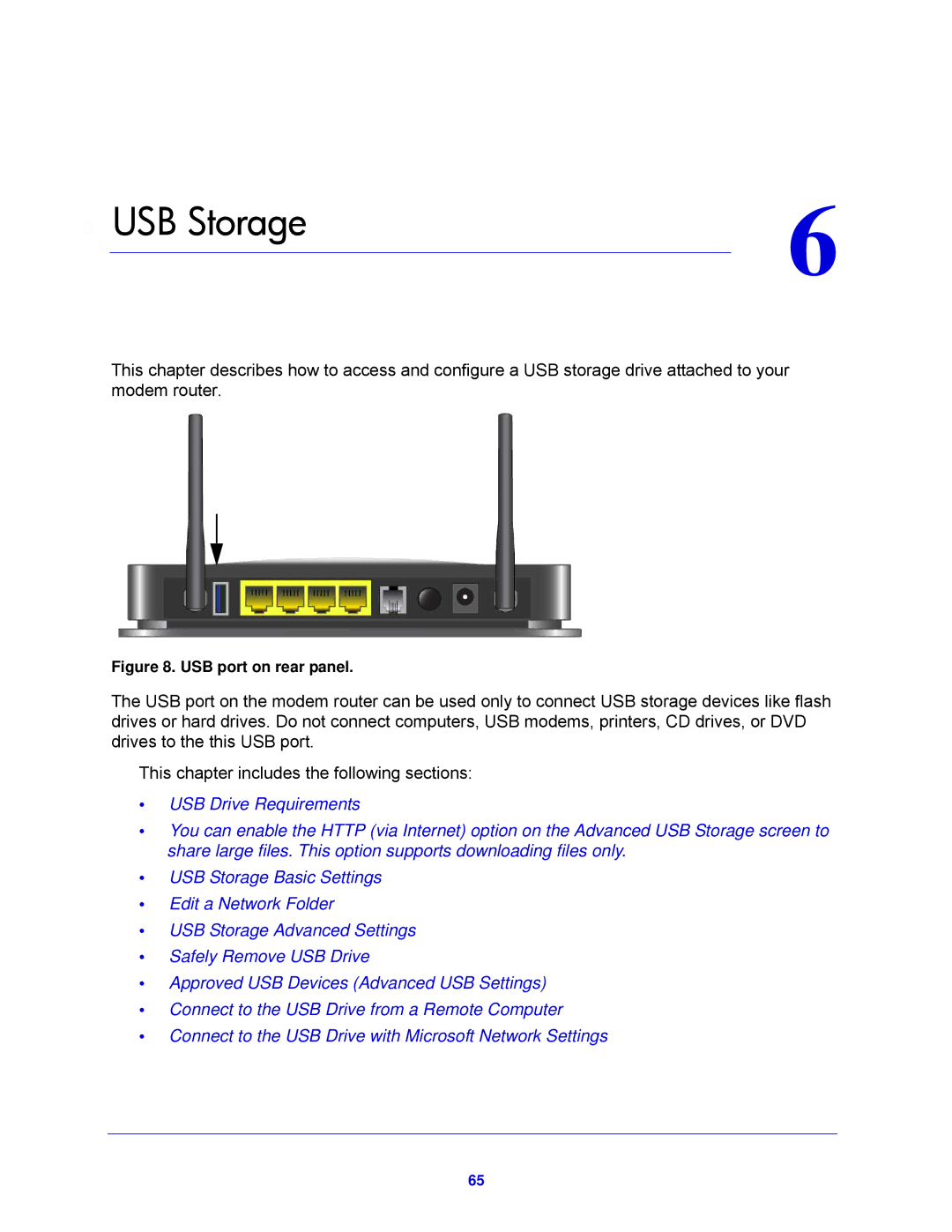 NETGEAR DGN2200V3, N300 user manual USB Storage 