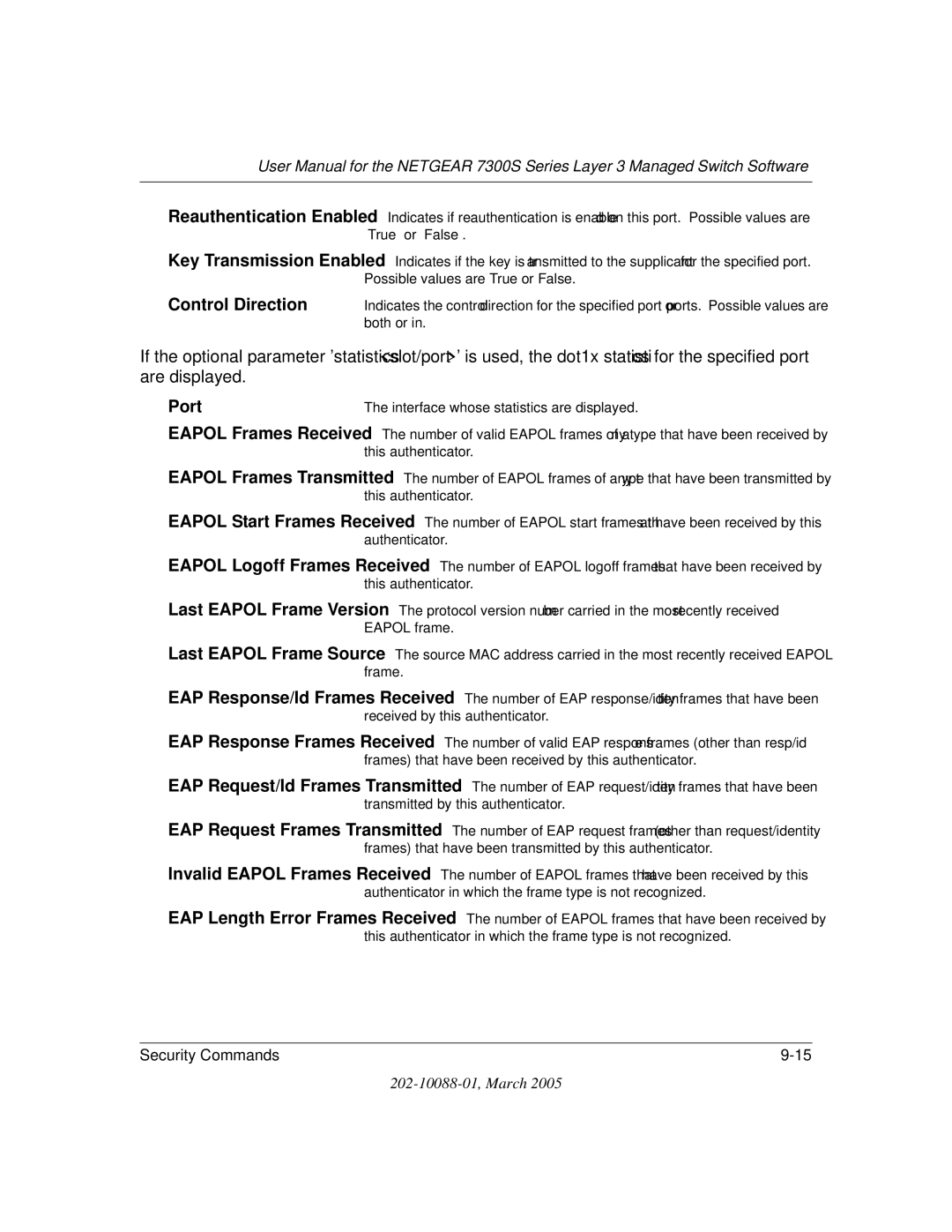 NETGEAR NETGEAR user manual Control Direction 