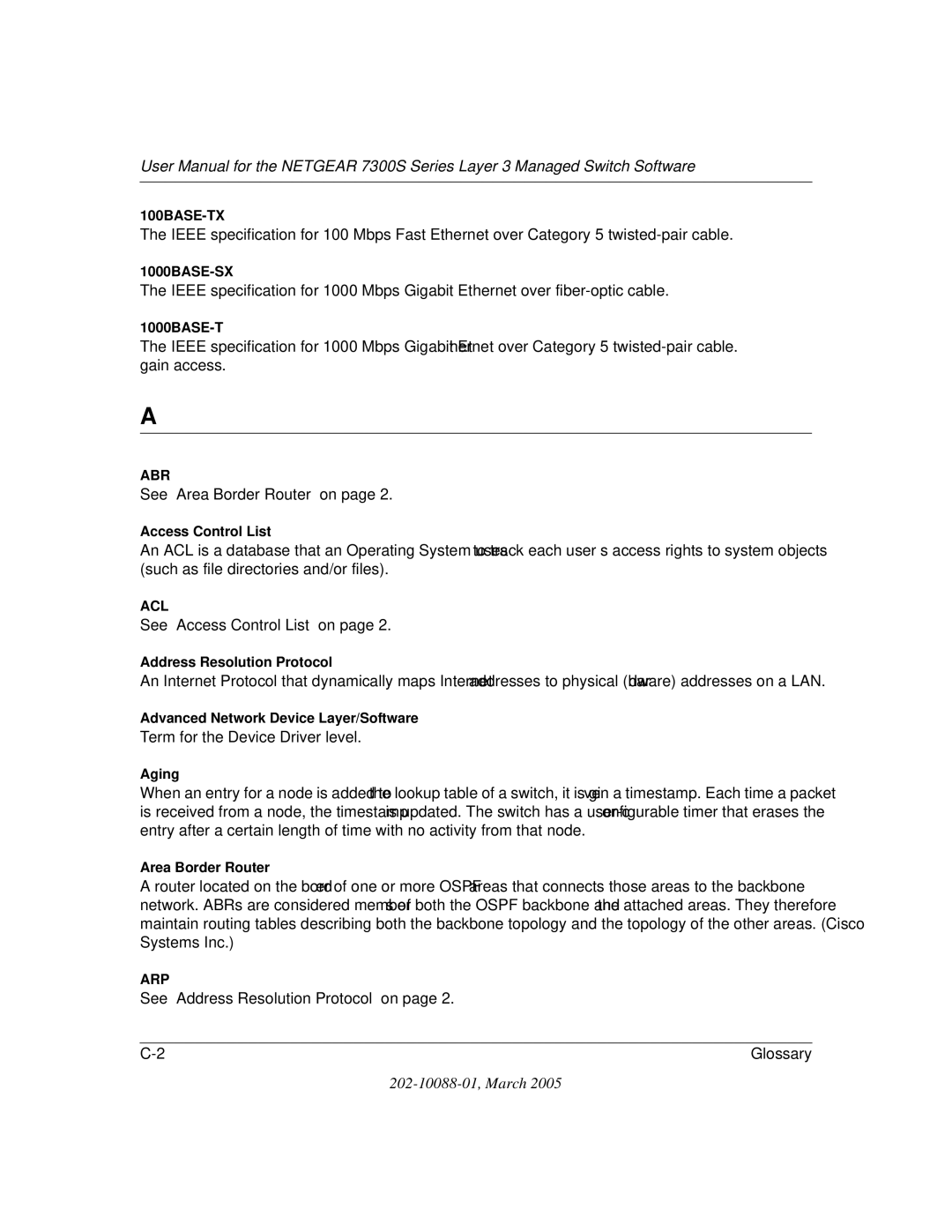 NETGEAR NETGEAR user manual See Area Border Router on 