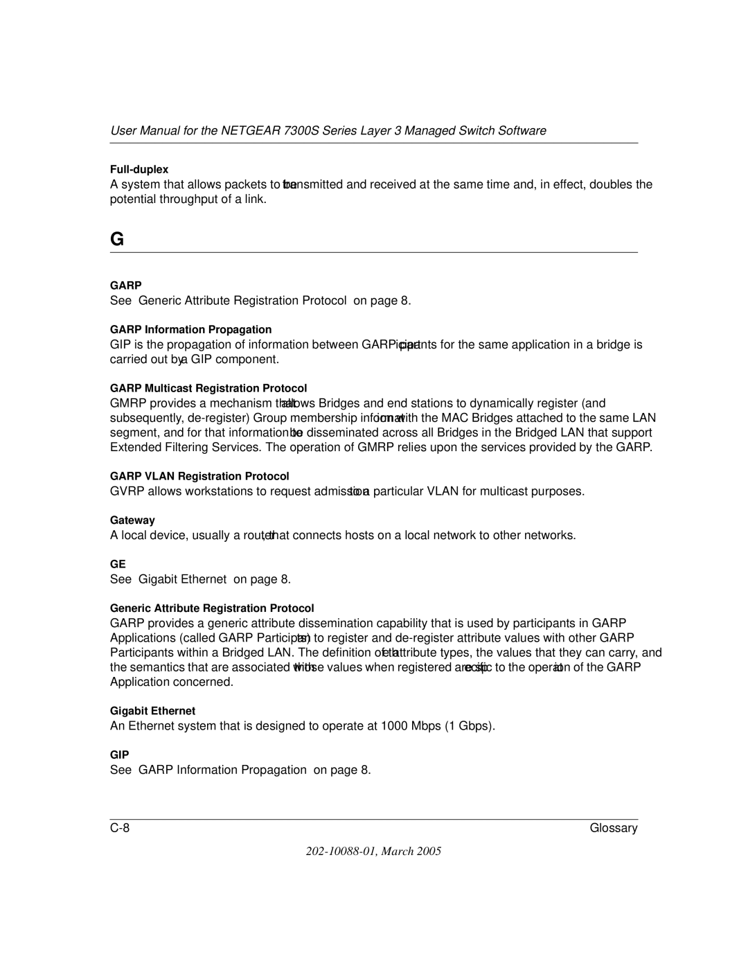 NETGEAR NETGEAR user manual See Generic Attribute Registration Protocol on 