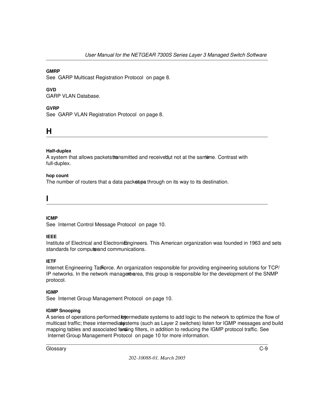 NETGEAR NETGEAR user manual See Garp Multicast Registration Protocol on 