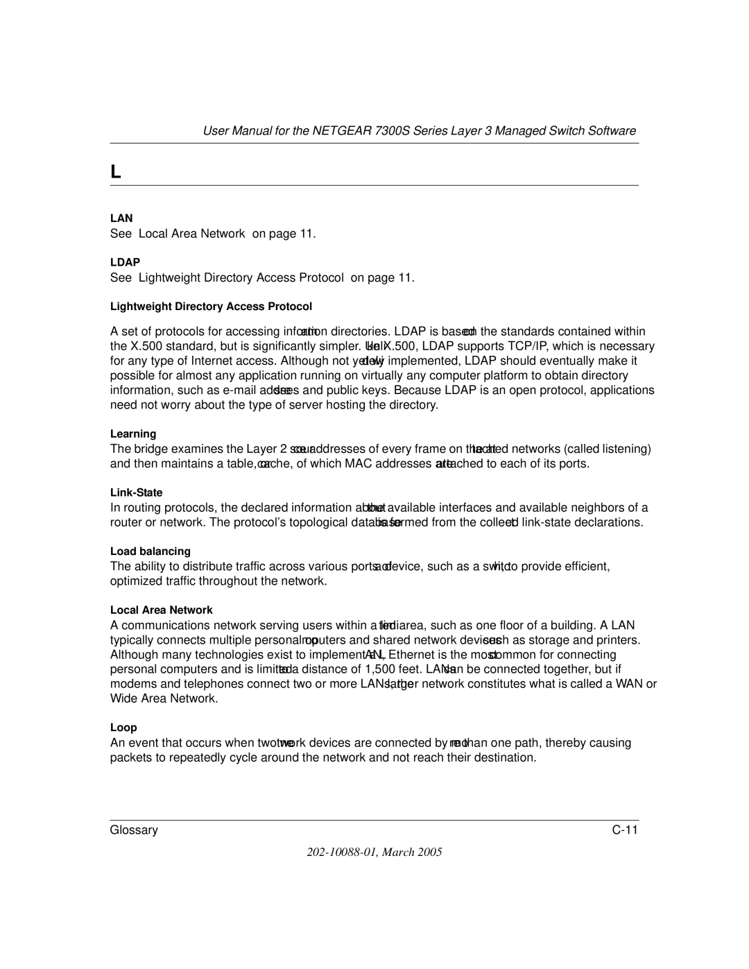 NETGEAR NETGEAR user manual See Local Area Network on 