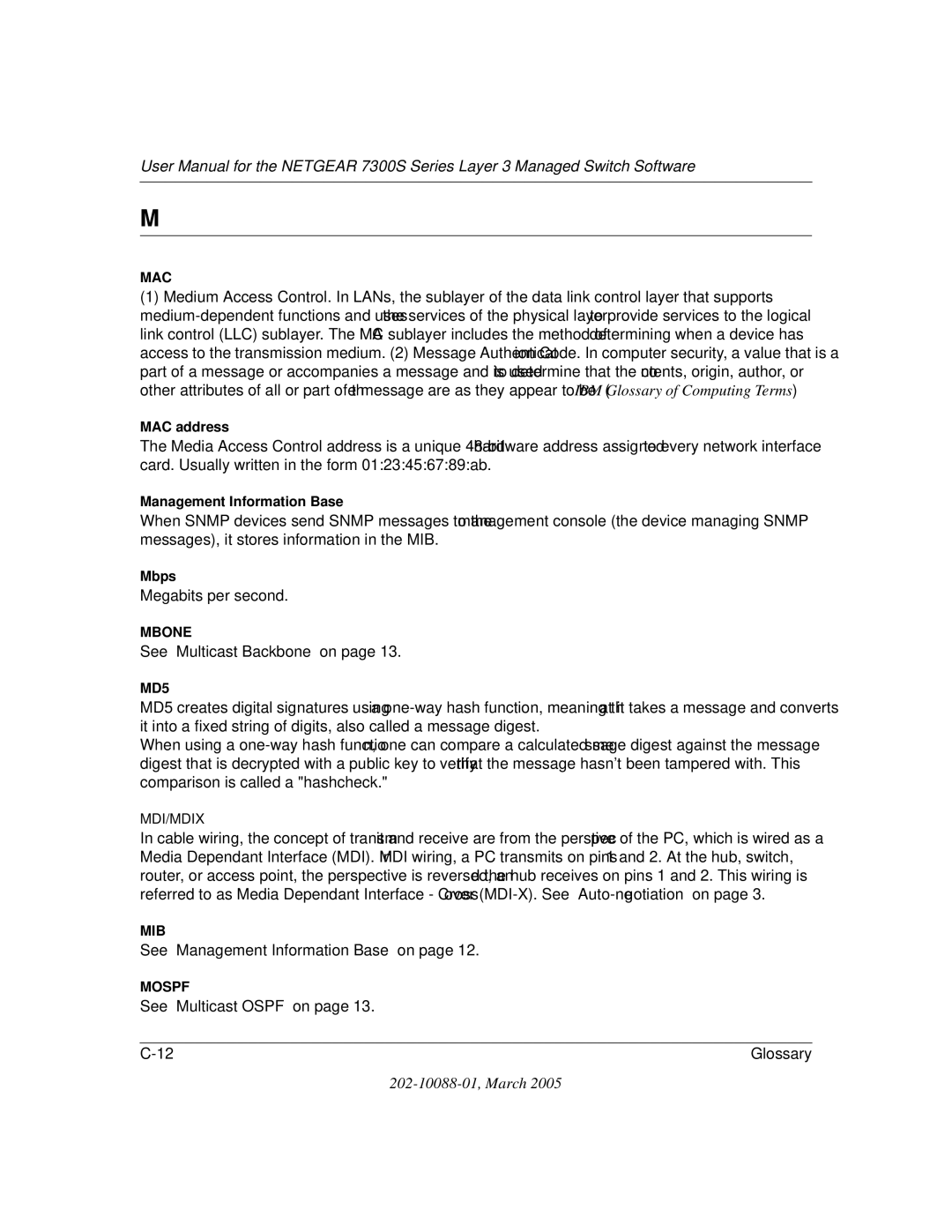 NETGEAR NETGEAR user manual Megabits per second 