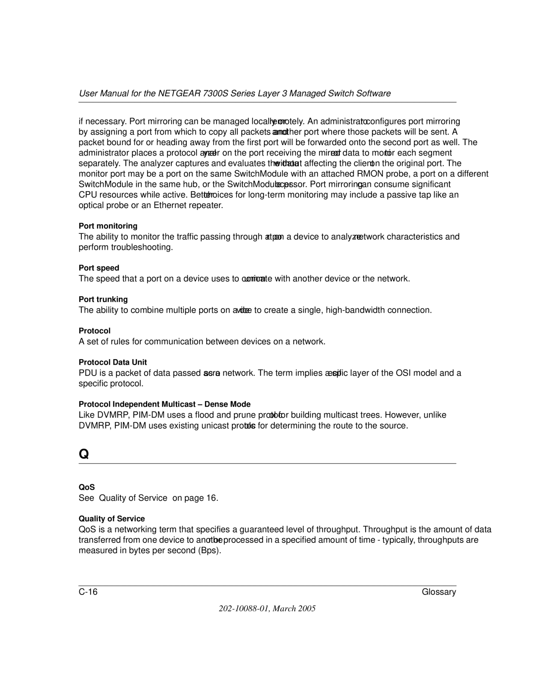 NETGEAR NETGEAR user manual Set of rules for communication between devices on a network 