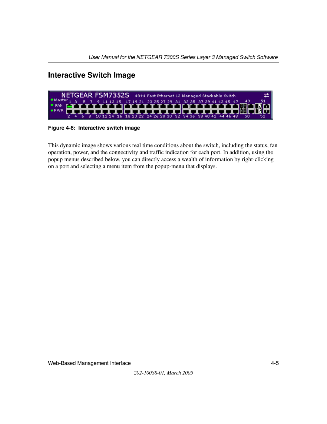 NETGEAR NETGEAR user manual Interactive Switch Image, Interactive switch image 