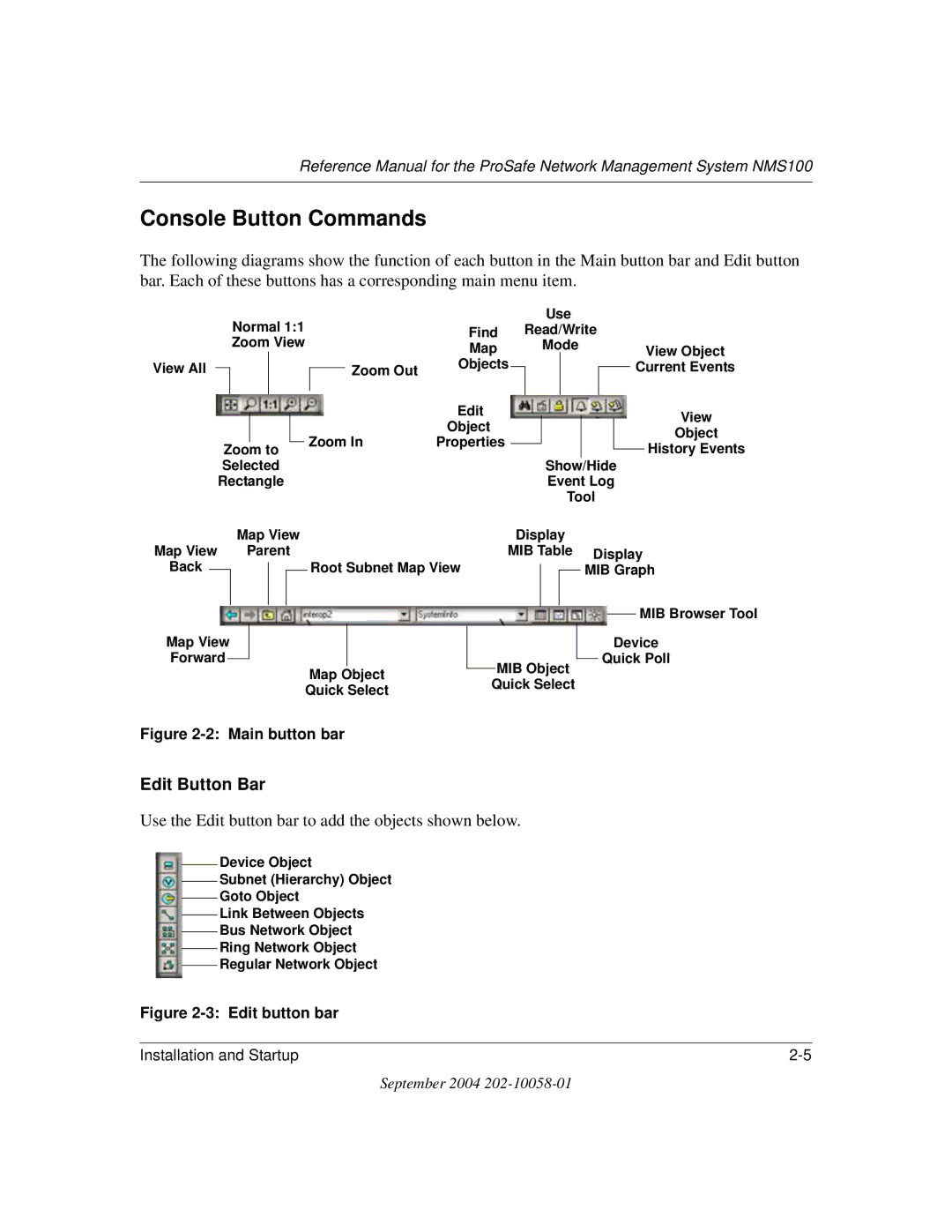 NETGEAR NMS100 manual Console Button Commands, Zoom to 