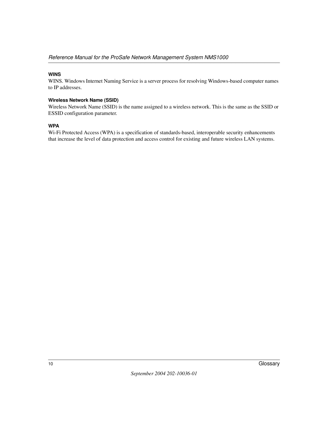 NETGEAR NMS100 manual Wireless Network Name Ssid 