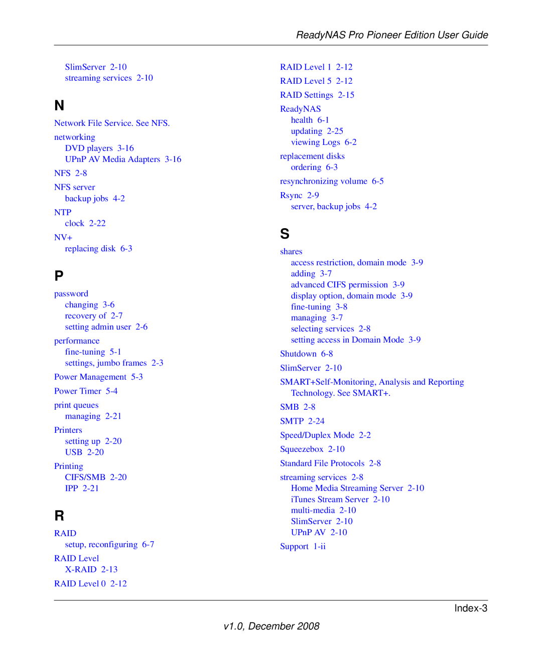 NETGEAR Pioneer Edition manual Index-3 