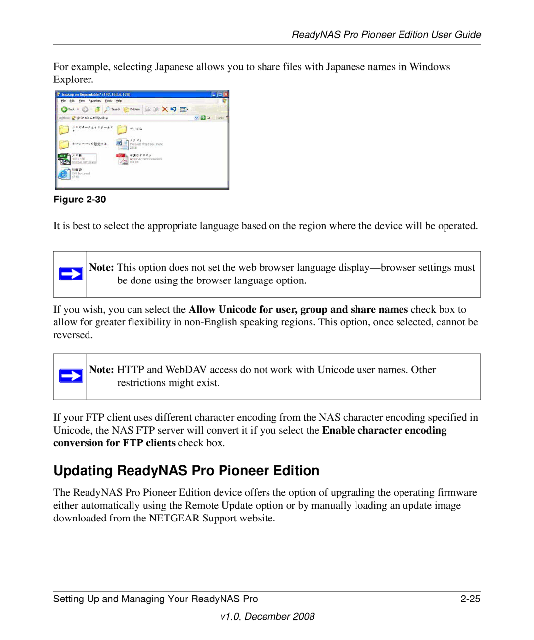 NETGEAR manual Updating ReadyNAS Pro Pioneer Edition 