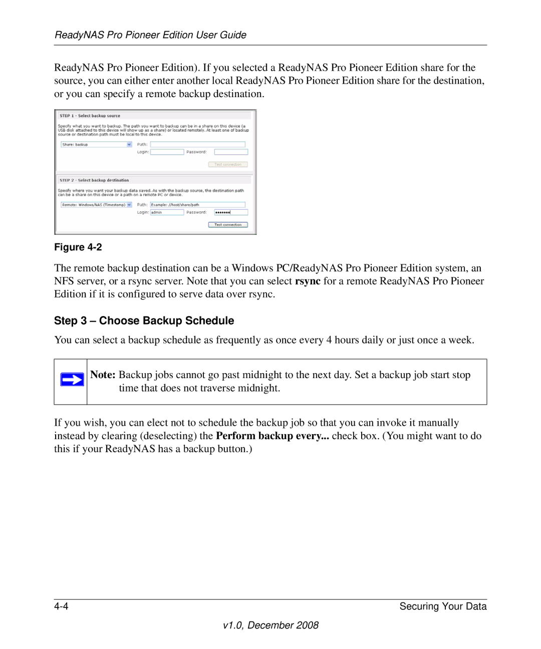 NETGEAR Pioneer Edition manual Choose Backup Schedule 