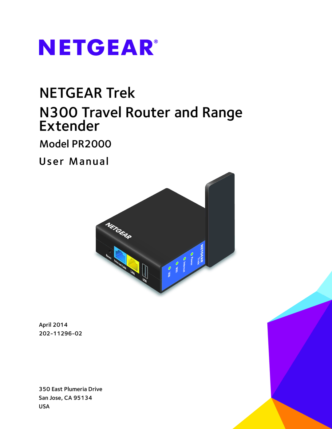 NETGEAR PR2000 user manual Netgear Trek N300 Travel Router and Range Extender 