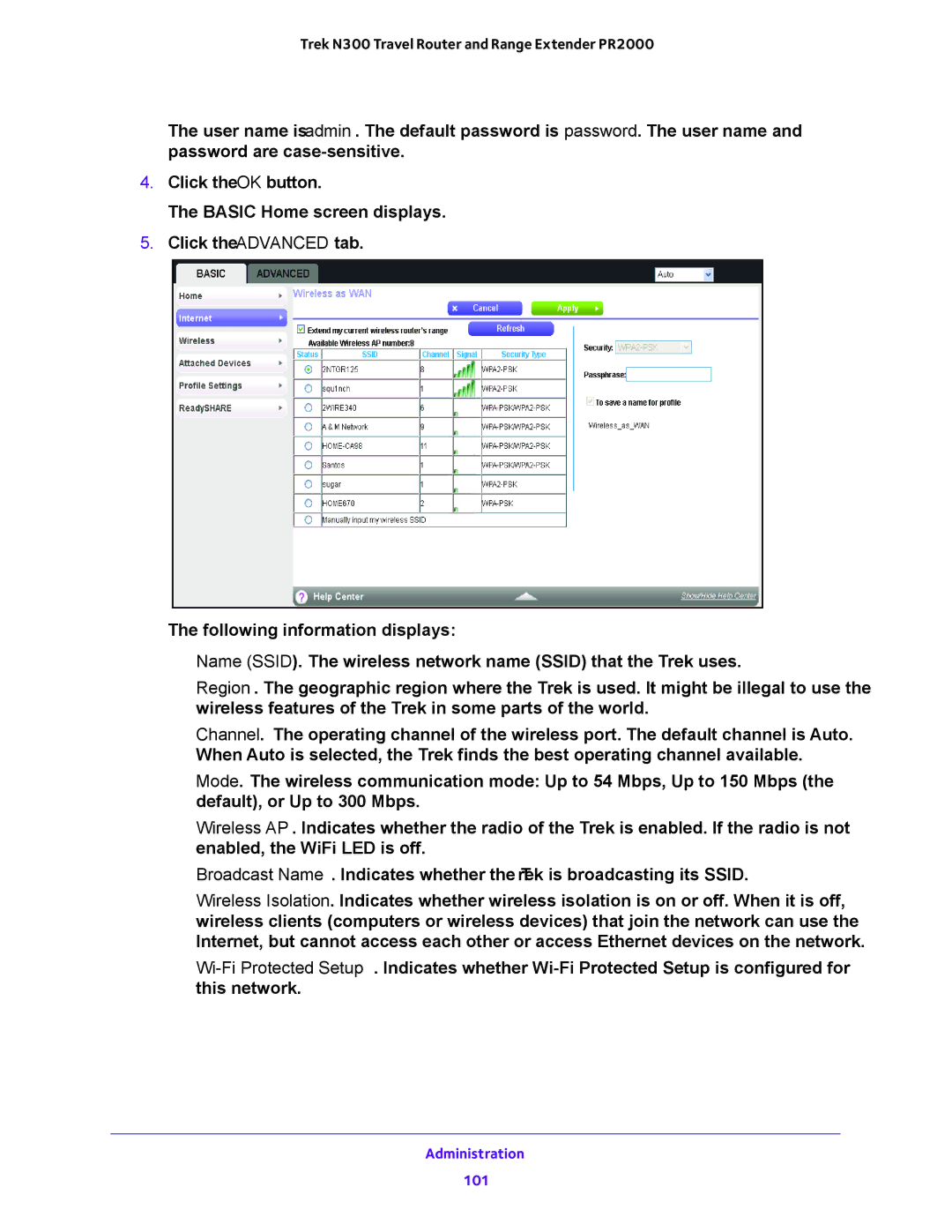 NETGEAR PR2000 user manual Administration 101 