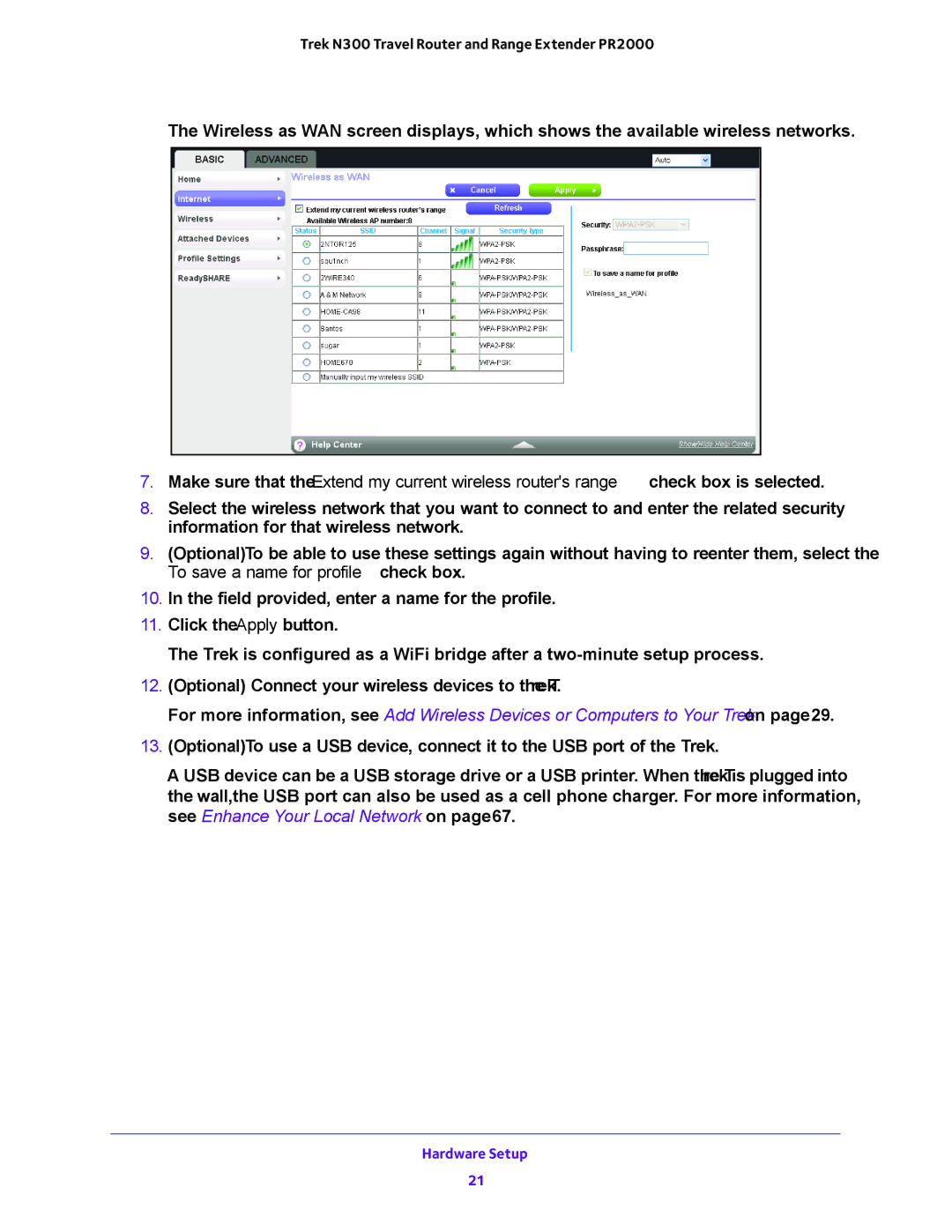 NETGEAR PR2000 user manual Hardware Setup 