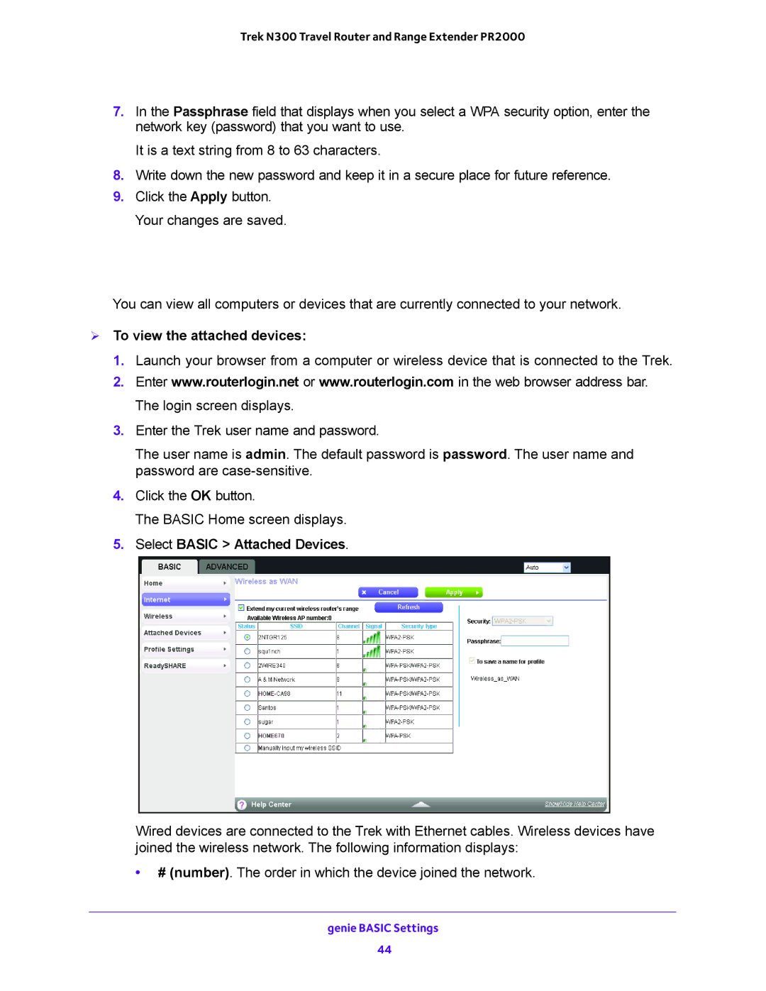 NETGEAR PR2000 user manual  To view the attached devices, Select Basic Attached Devices 