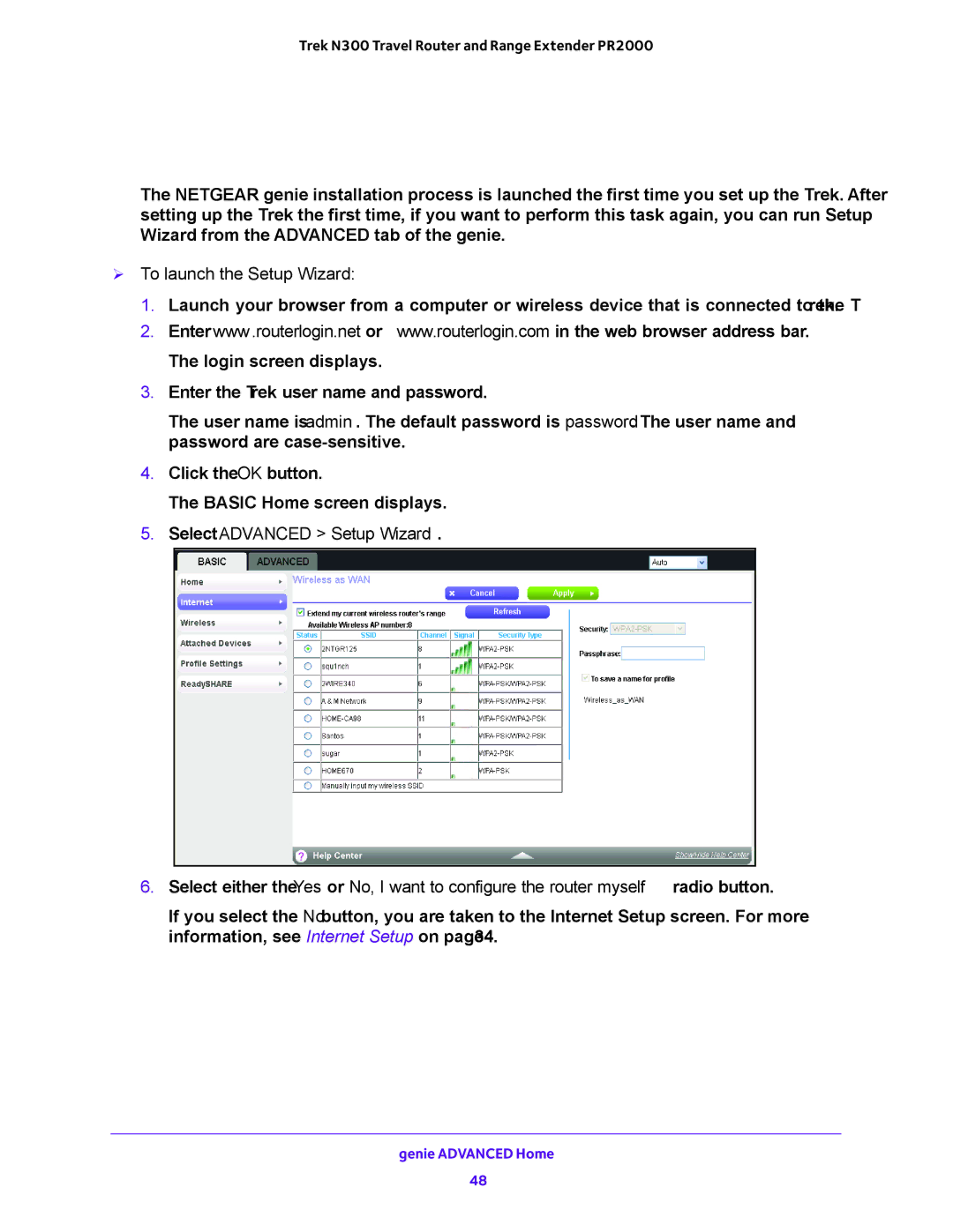 NETGEAR PR2000 user manual  To launch the Setup Wizard 