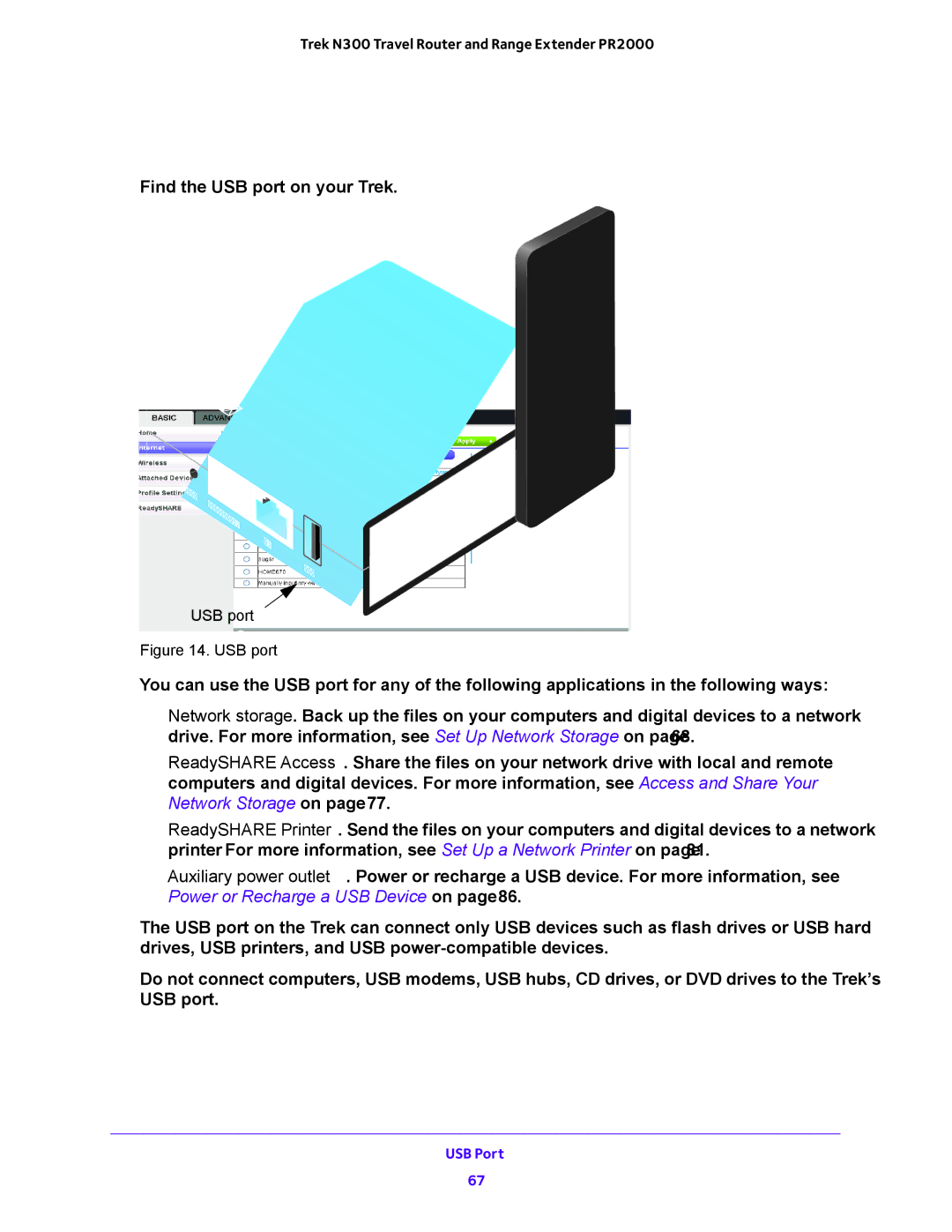 NETGEAR PR2000 user manual Enhance Your Local Network, USB port 