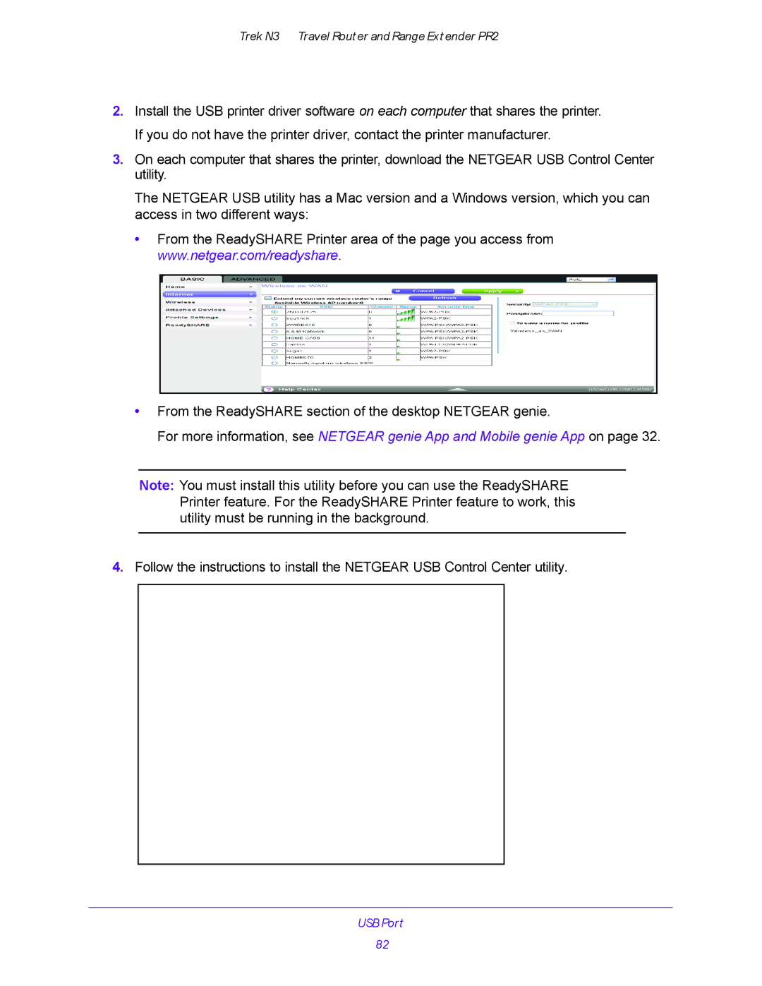 NETGEAR PR2000 user manual USB Port 