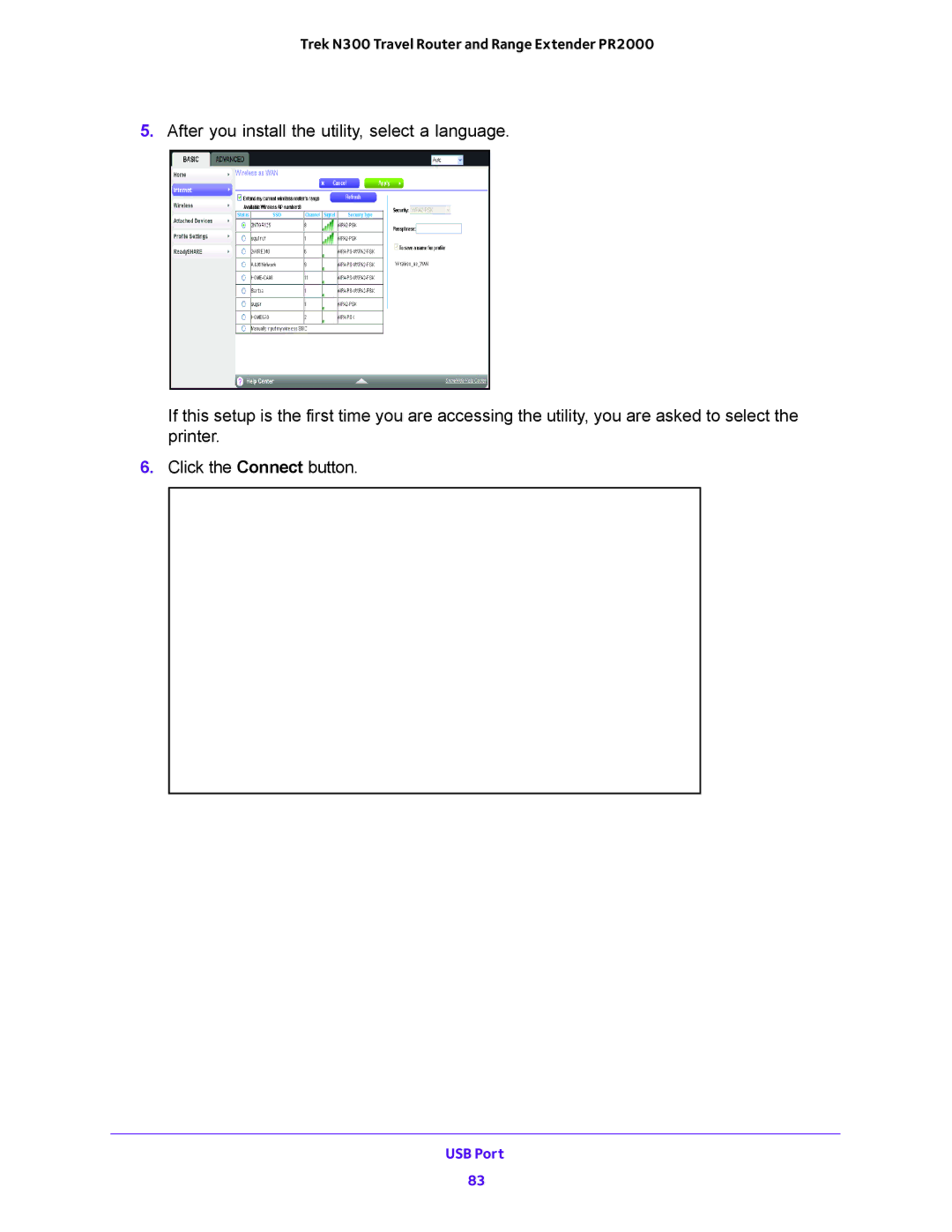 NETGEAR PR2000 user manual USB Port 