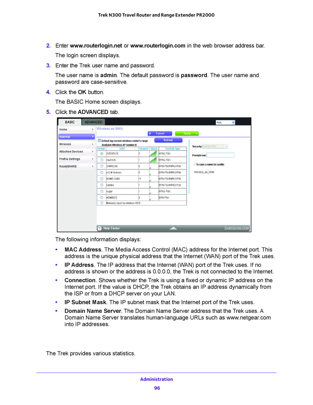 NETGEAR PR2000 user manual Statistics 