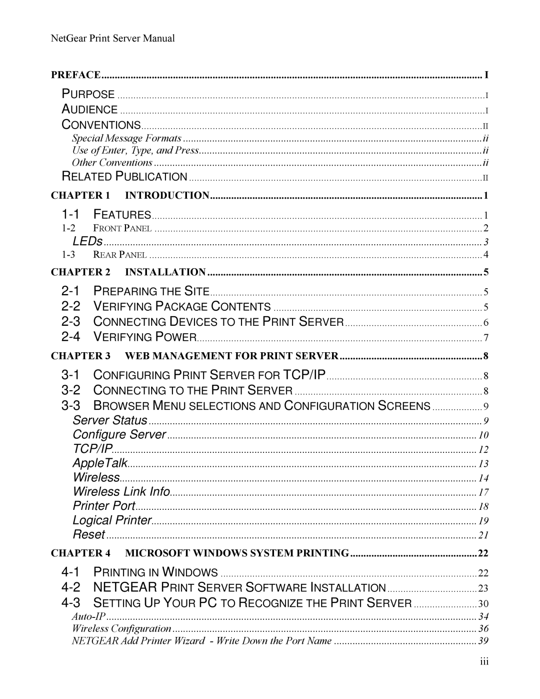 NETGEAR PS111W manual Chapter 