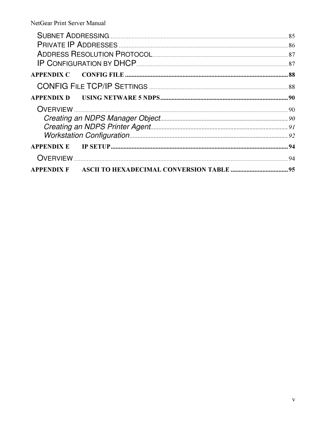 NETGEAR PS111W manual Appendix C Config File 