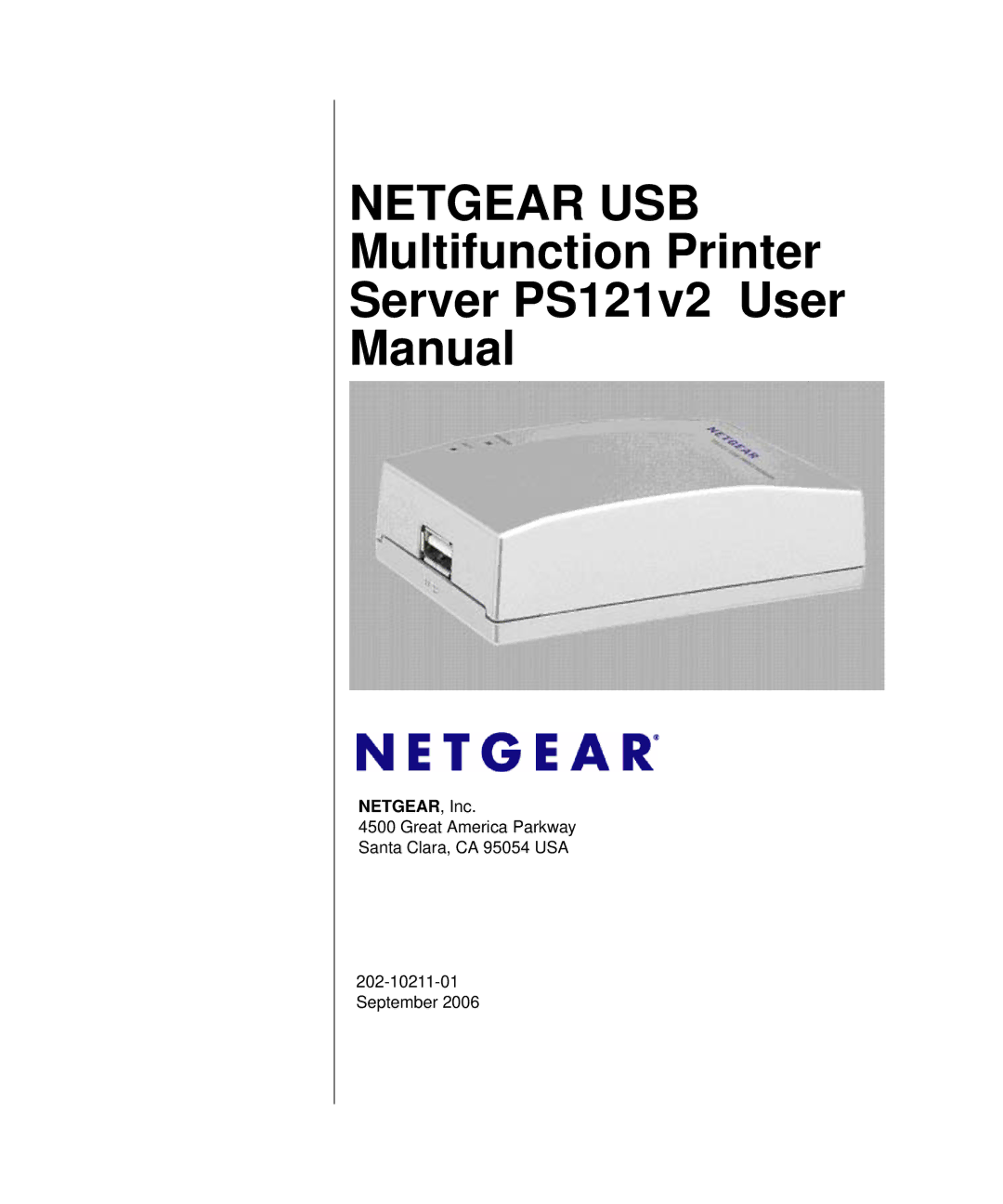 NETGEAR PS121v2 user manual Netgear USB 