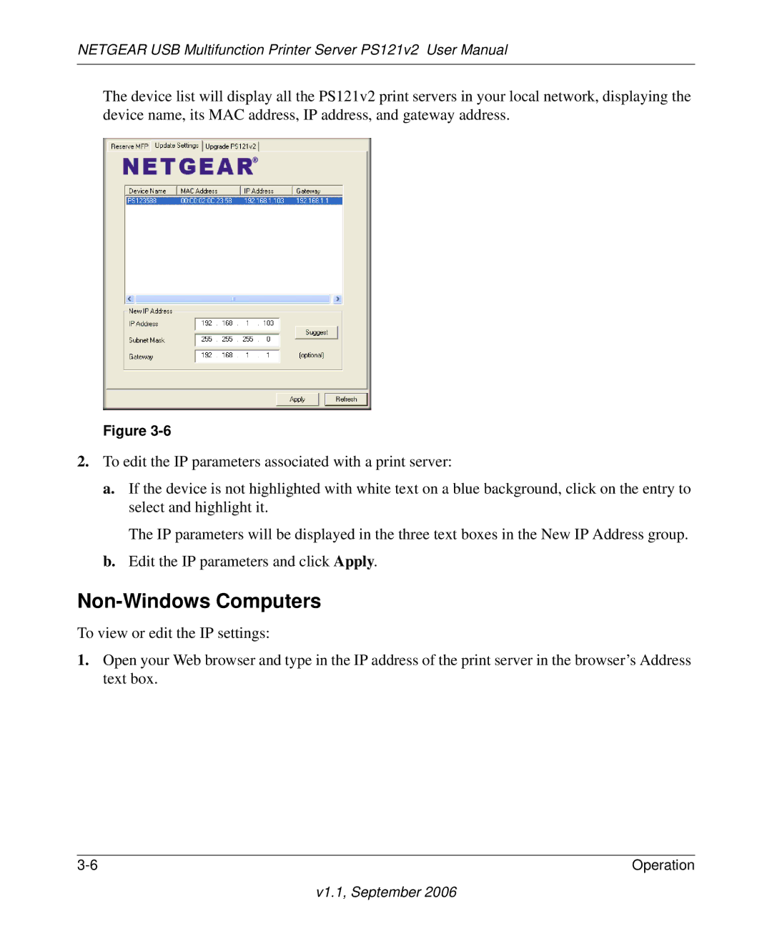 NETGEAR PS121v2 user manual Non-Windows Computers 