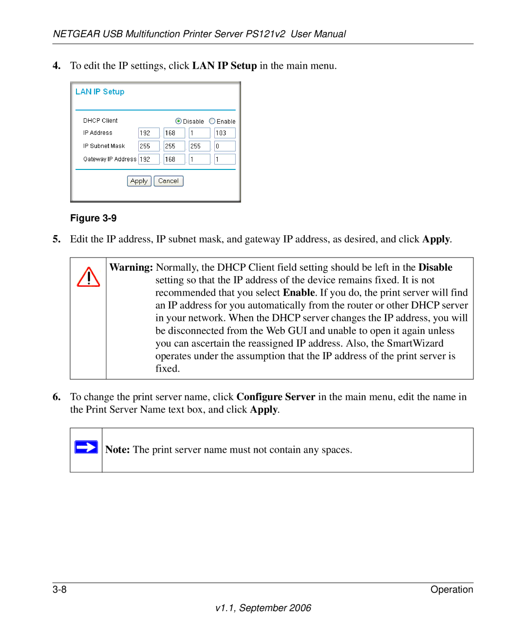 NETGEAR PS121v2 user manual V1.1, September 