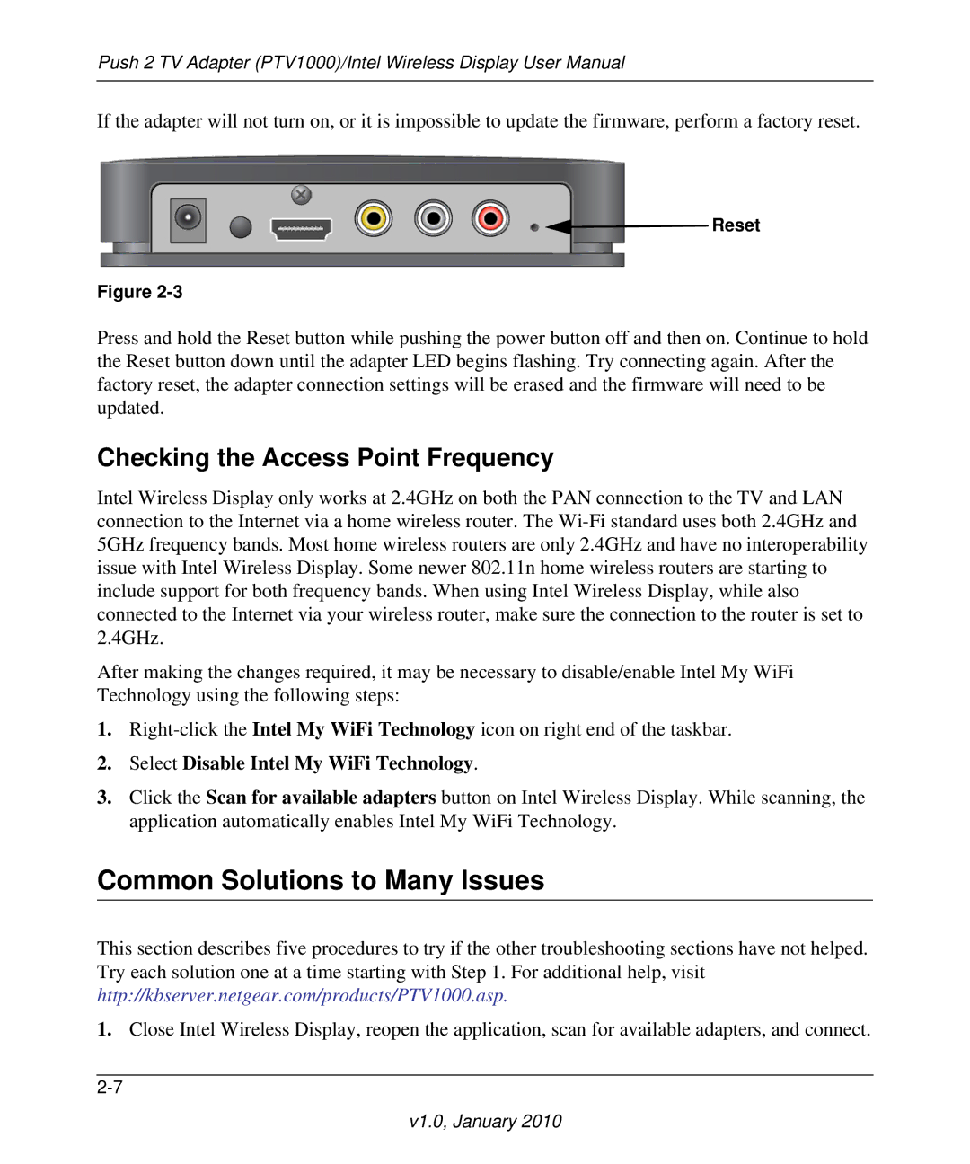 NETGEAR PTV1000 user manual Common Solutions to Many Issues, Checking the Access Point Frequency 