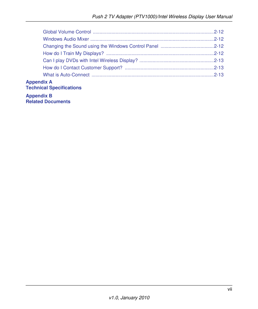 NETGEAR PTV1000 user manual Changing the Sound using the Windows Control Panel 