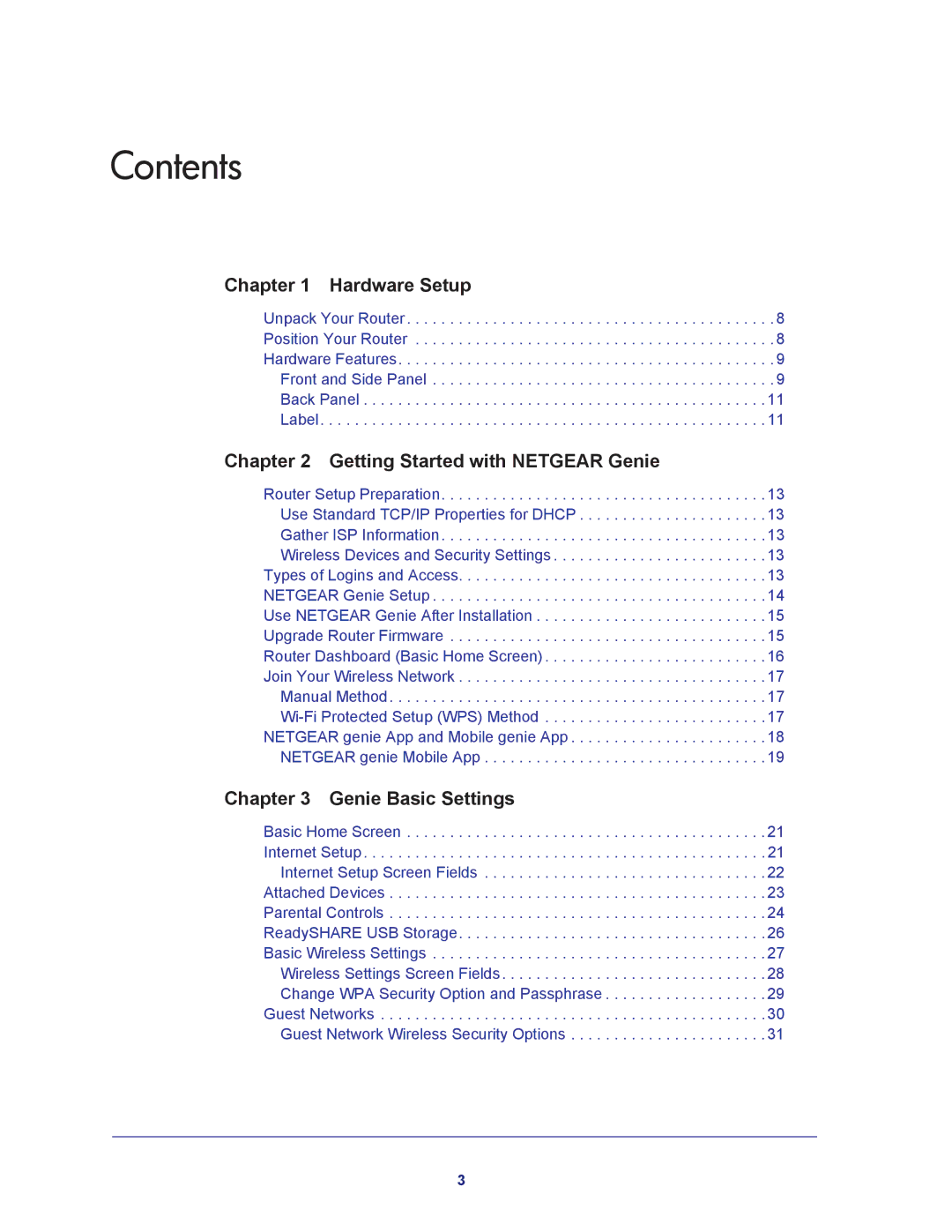 NETGEAR R6200-100NAS user manual Contents 