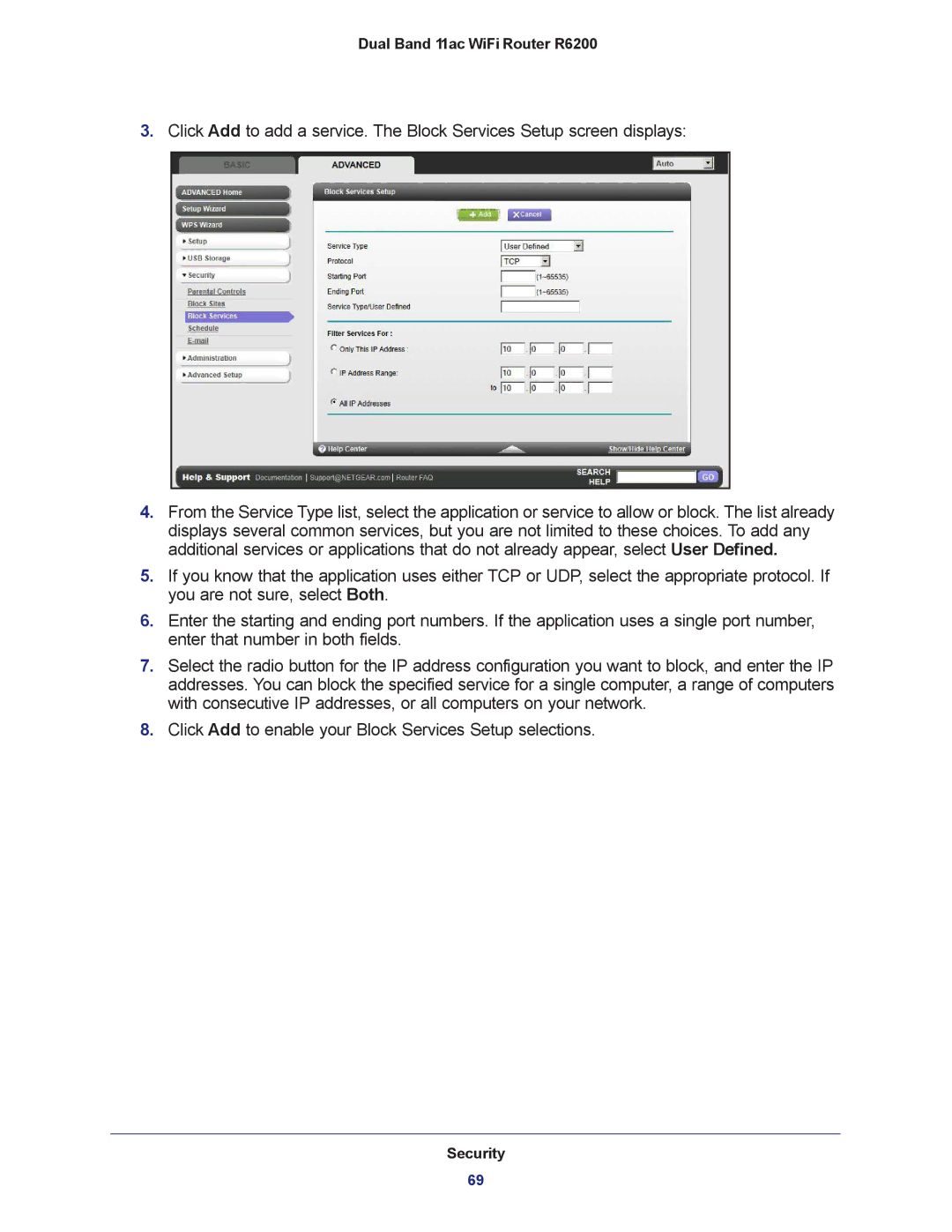 NETGEAR R6200-100NAS user manual Dual Band 11ac WiFi Router R6200 