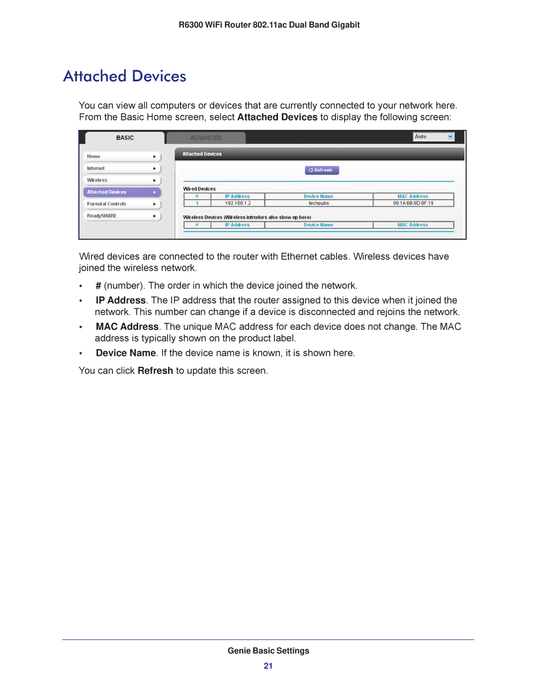 NETGEAR R6300-100NAS user manual Attached Devices 